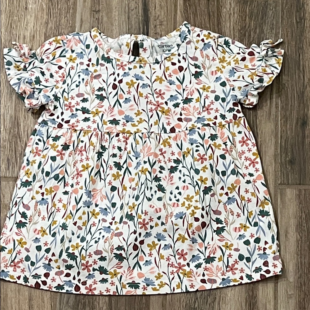 Carter’s Floral Ruffle Sleeve Top Size 5